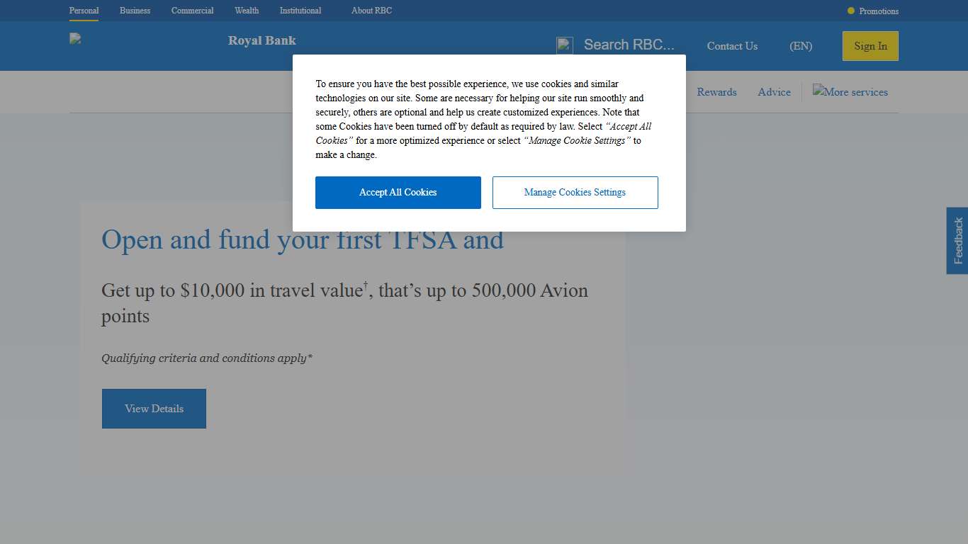 Welcome to RBC Personal Banking - RBC Royal Bank